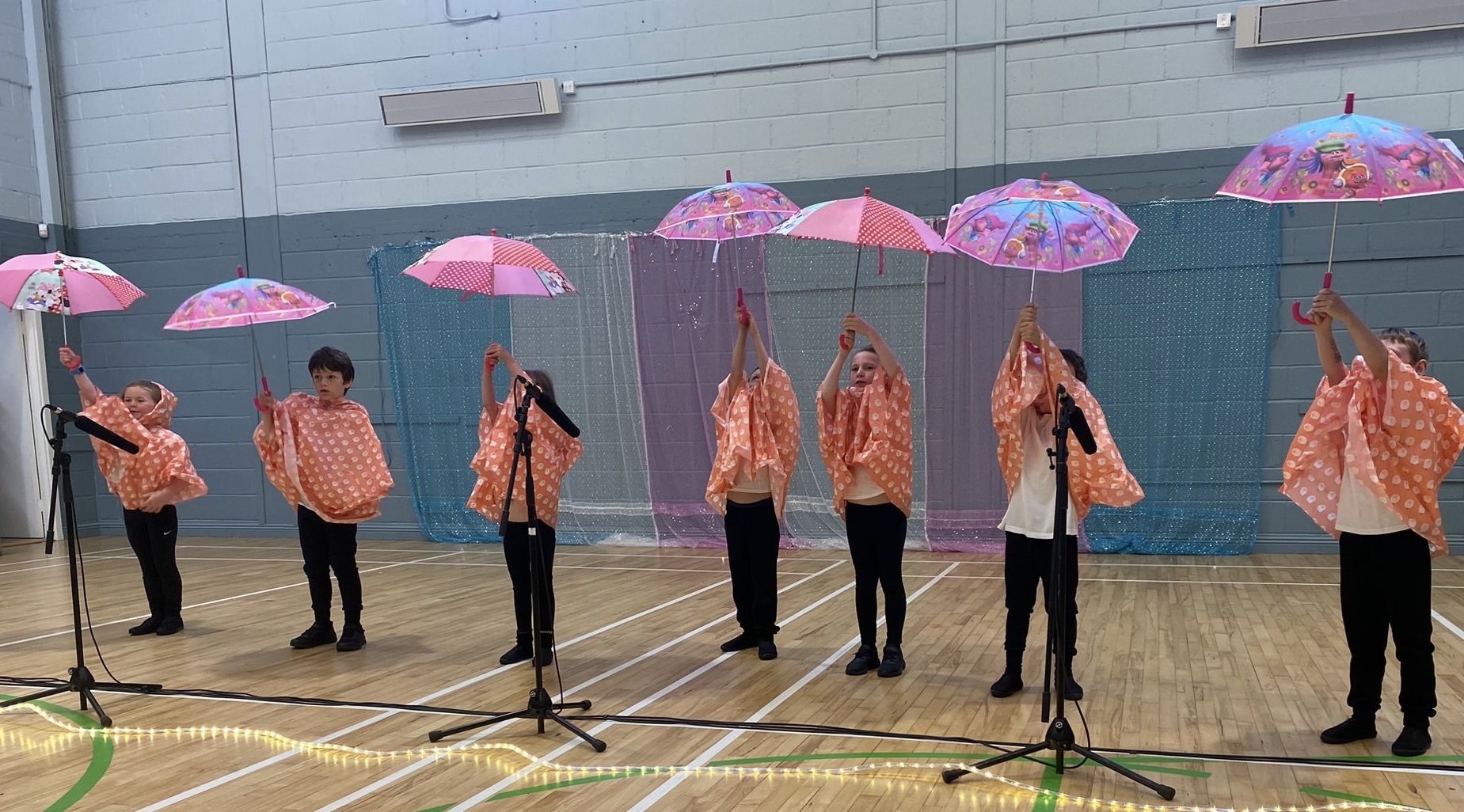 Students rehearsing in class